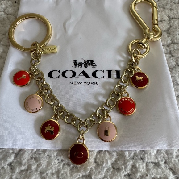 Coach Gold-tone Motif Chain Bag Charm - Picture 3 of 8